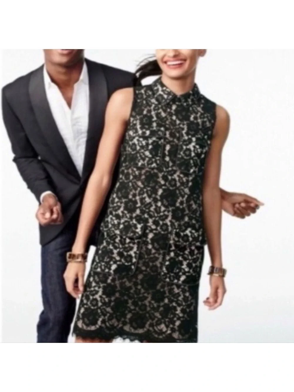 J. Crew Sleeveless Lace Overlay Cocktail Dress, Size 0